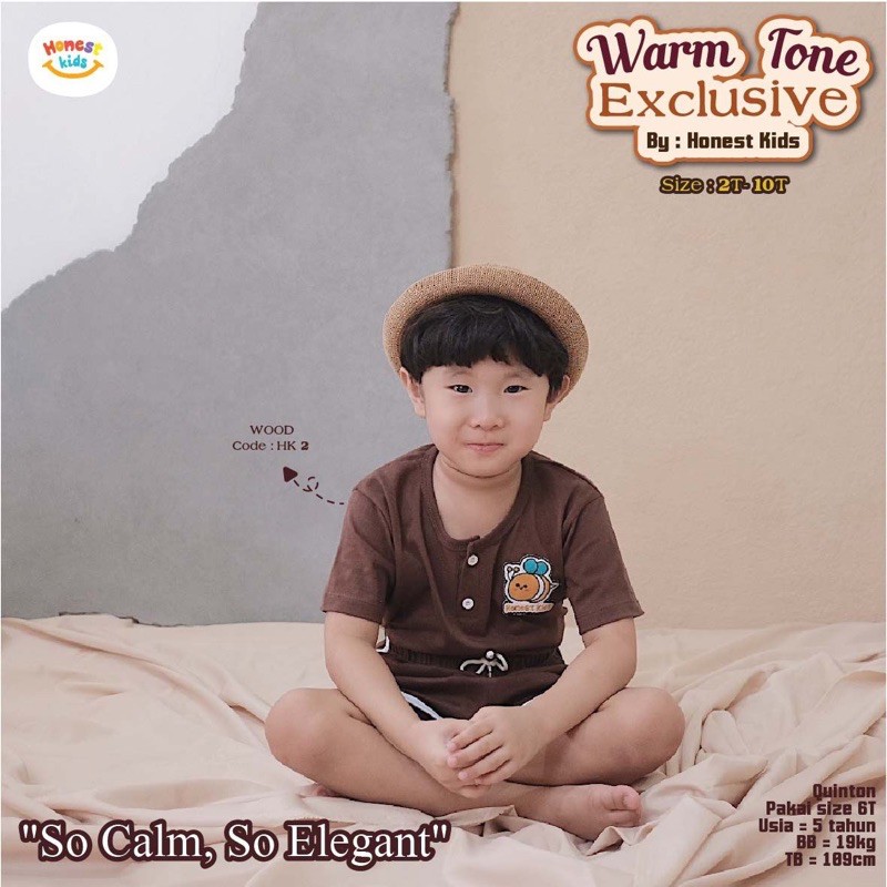 Setelan Anak Bordir Warm Tone Honest