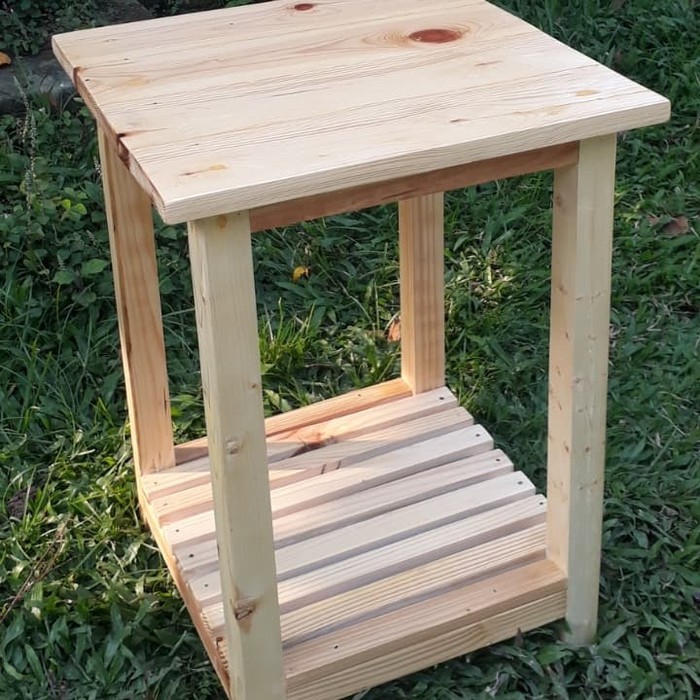 RAK meja teras kayu meja sudut kamar