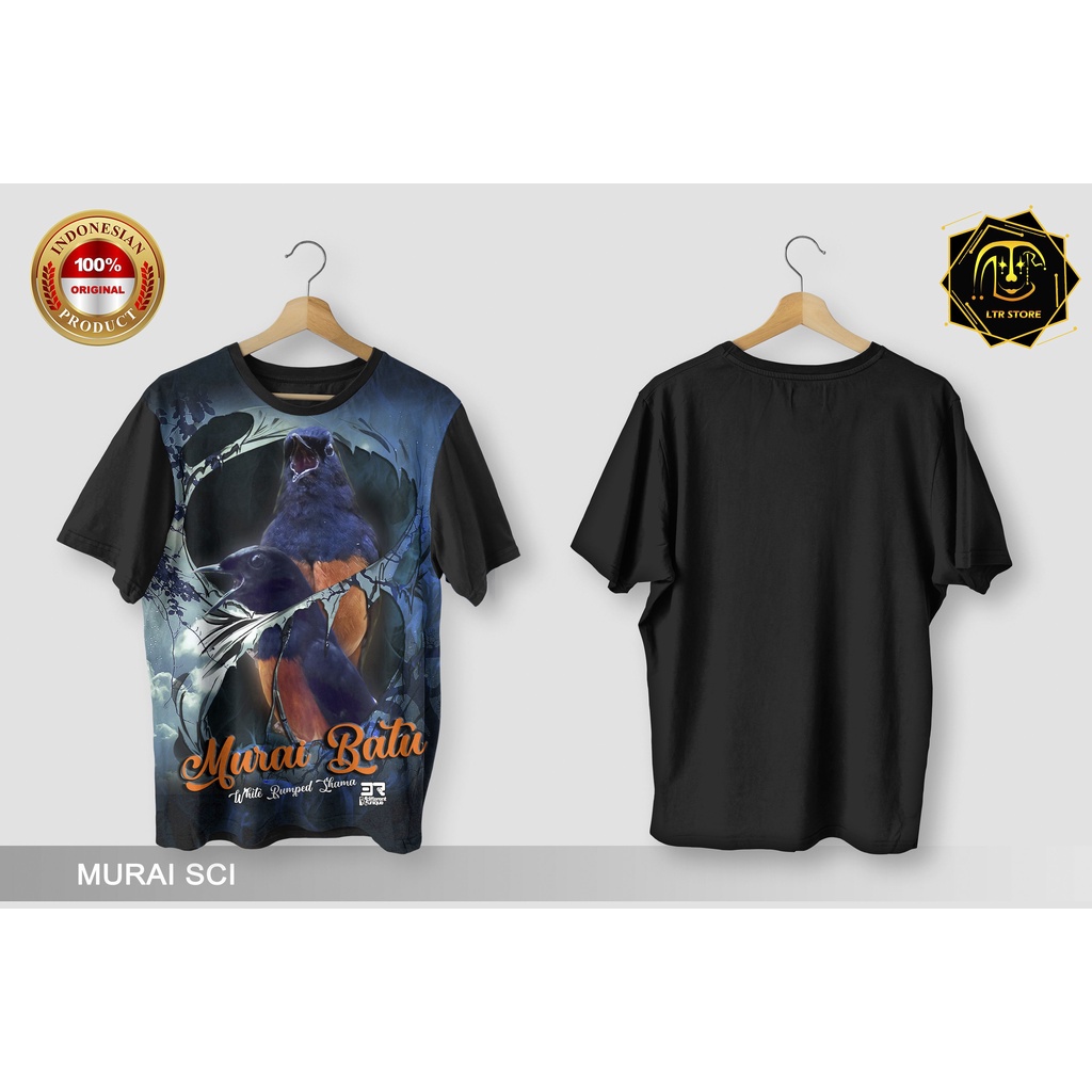 [ BAYAR DI TEMPAT ] BAJU PRINTING GAMBAR BURUNG MURAI SCI  - KAOS DISTRO ORIGINAL MOTIF HEWAN BINATA