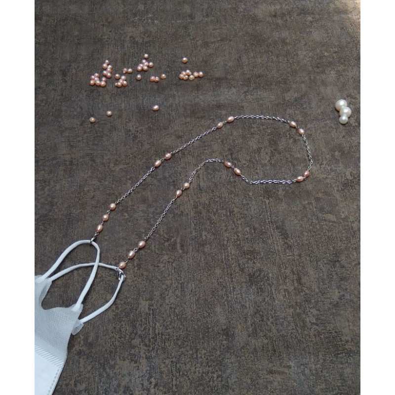 STRAP KALUNG MASKER MUTIARA AIR TAWAR