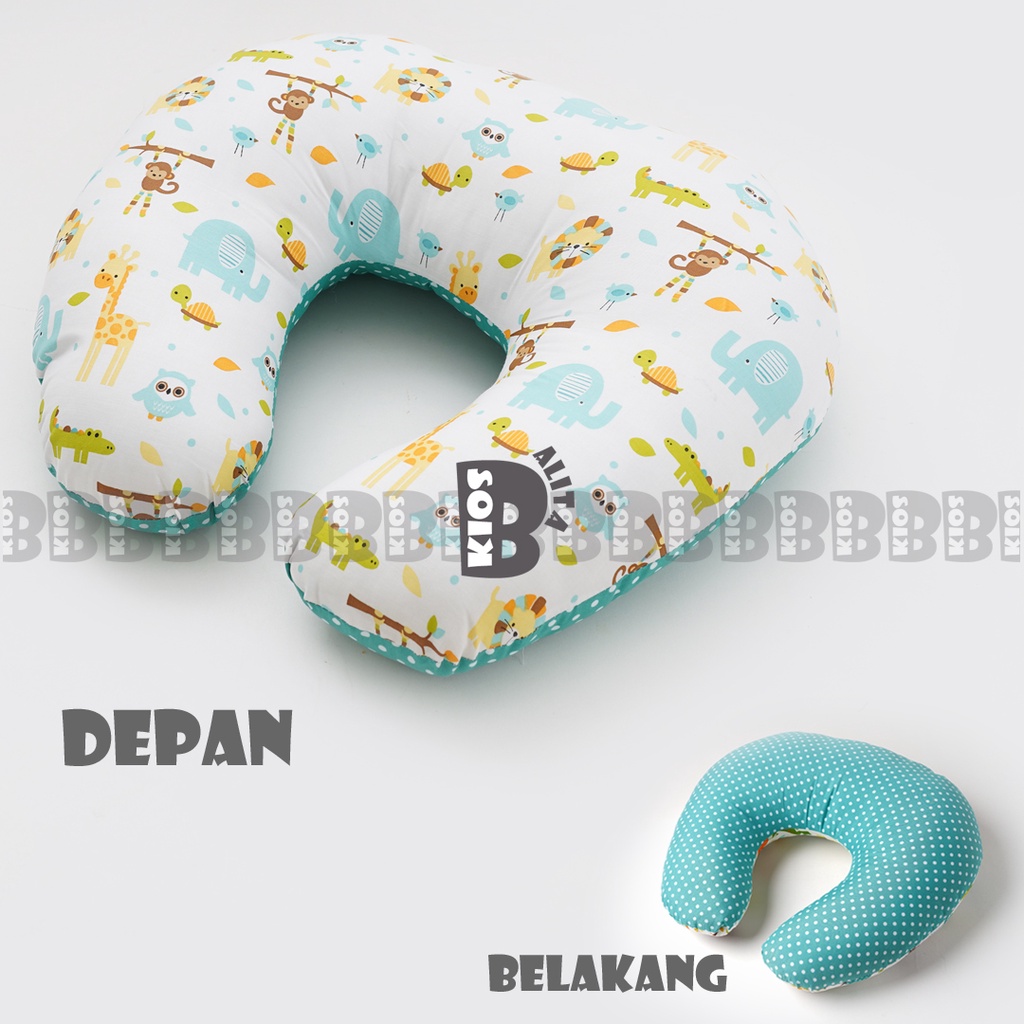 paket bantal menyusui dan apron cover menyusui / Bantal Menyusui - Nursing Pillow - Bantal alas menyusui-bambino white