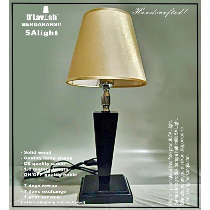 Great WOOD - Lampu Meja Hias Minimalis/Tidur/Nakas