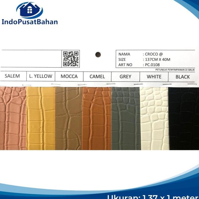 Kulit Imitasi / Bahan Sintetis / Leather (Oscar) - Buaya / Spon Croco