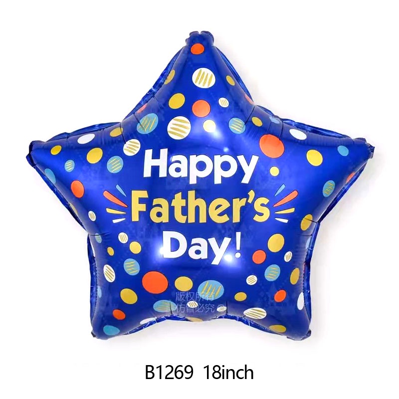 HAPPY TIME BALON FOIL TEMA FATHER'S DAY HARI AYAH JUMBO BULAT BINTANG BALON UNTUK ORANG TUA PESTA HAPPY BIRTHDAY HBD