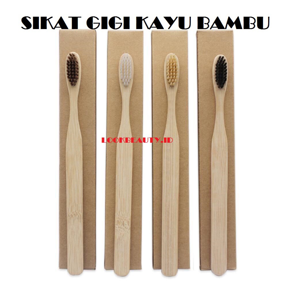 SIKAT GIGI KAYU BAMBU /Bamboo Toothbrush with Box - sikat gigi ramah lingkungan