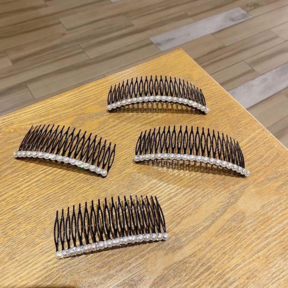 Needway   Sisir Rambut Wanita Trendy Elegan Untuk Anak Perempuan Jepit Rambut Ponytail Holder Headband Kristal Hair Clips