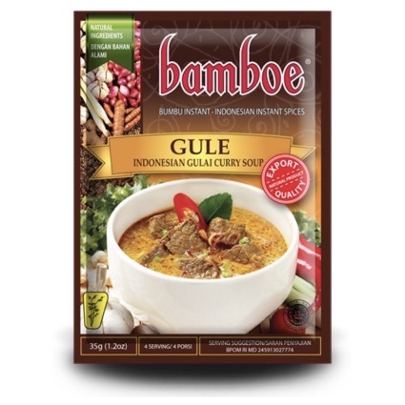 

Bumbu/Bamboe Gulai/Gule Instant Ready To Cook - 60gr