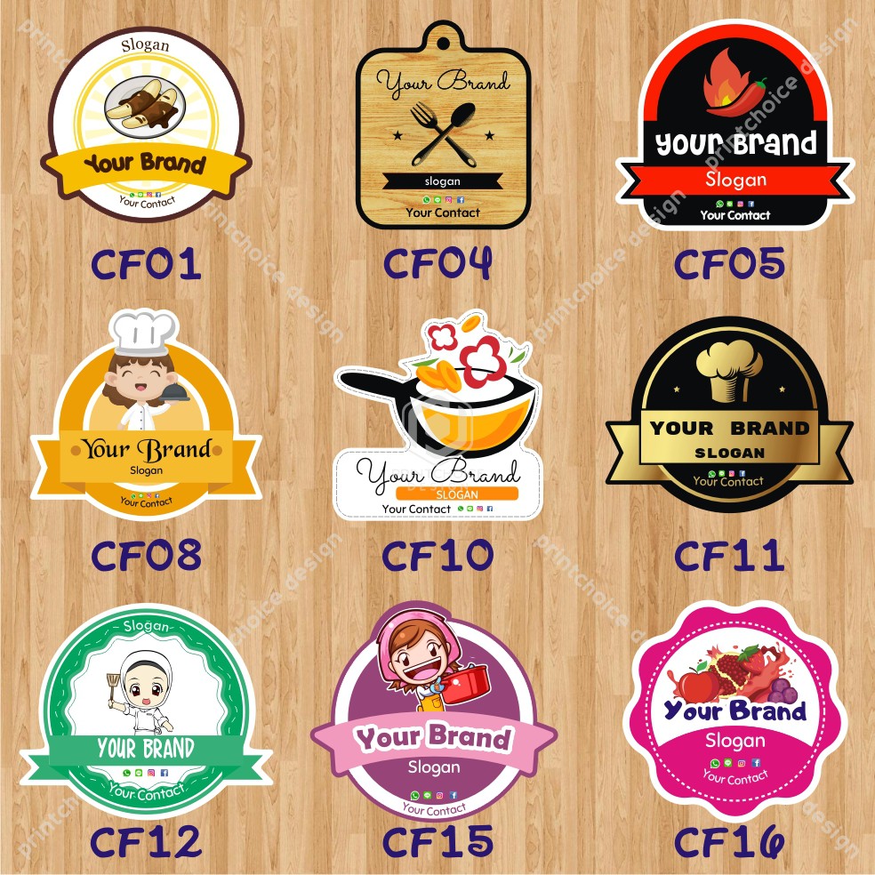 (FREE DESAIN) CETAK STIKER LABEL PRODUK / KEMASAN KUE &amp; MAKANAN &amp; SKINCARE