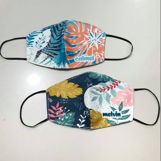 Masker motif dewasa anak karakter Korea fashion KPop idol masker mulut tebal design sendiri custom