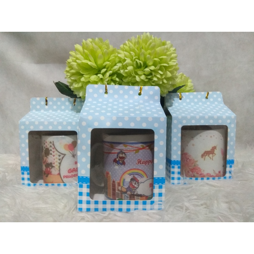 PAPER BOX  SOUVENIR hampers DOS DUS Motif GARIS Packing Handuk Mug Grosir Murah