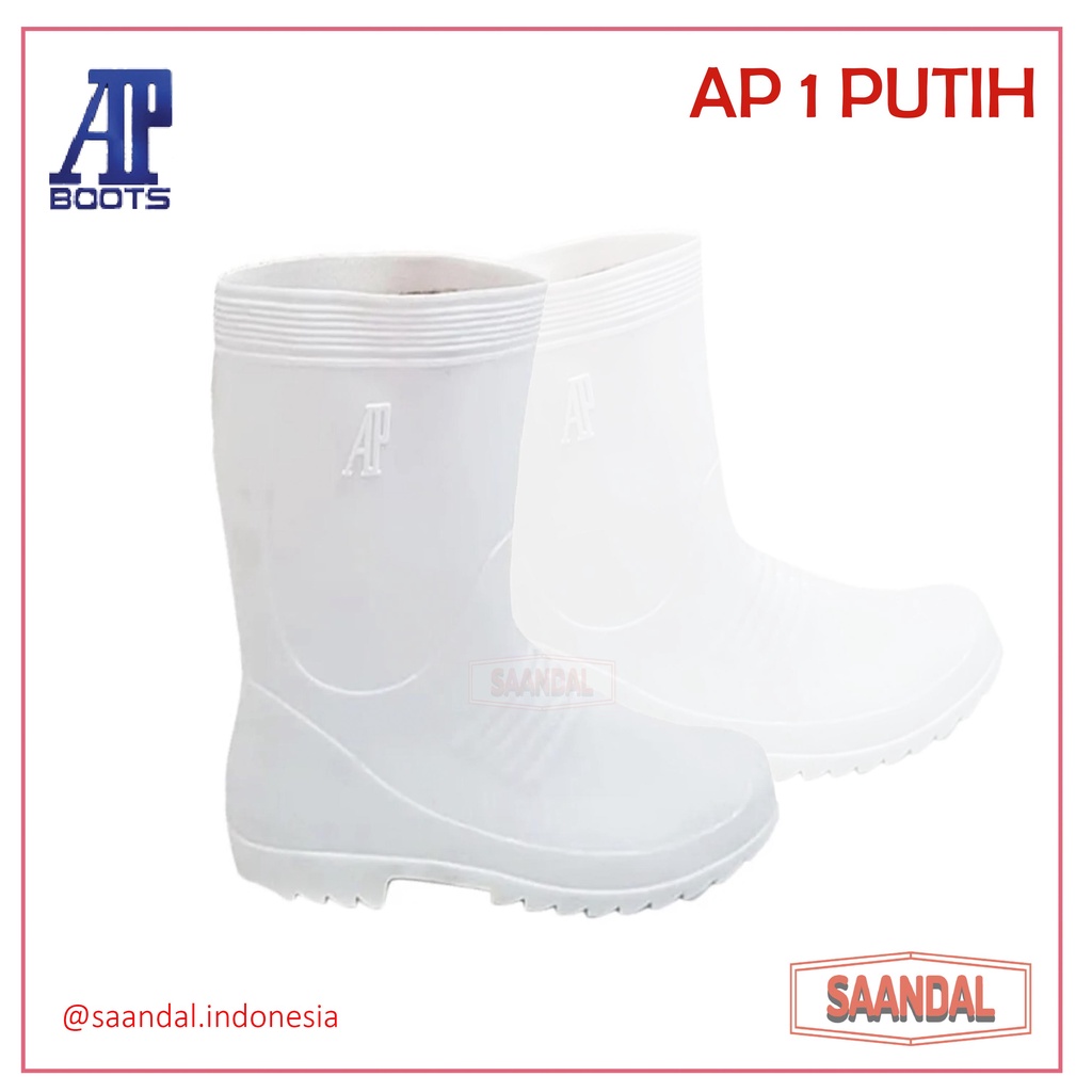 Sepatu Boots Putih  Pendek AP 1 APD Safety Sepatu Proyek
