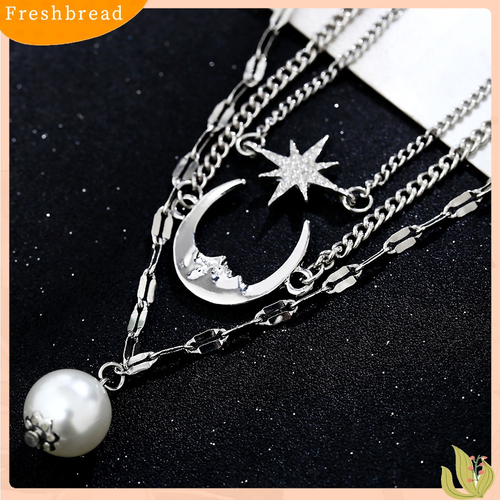 Terlaris Multilayer Moon Star Faux Pearl Anklet Bracelet Ankle Chain Women Sandal Jewelry