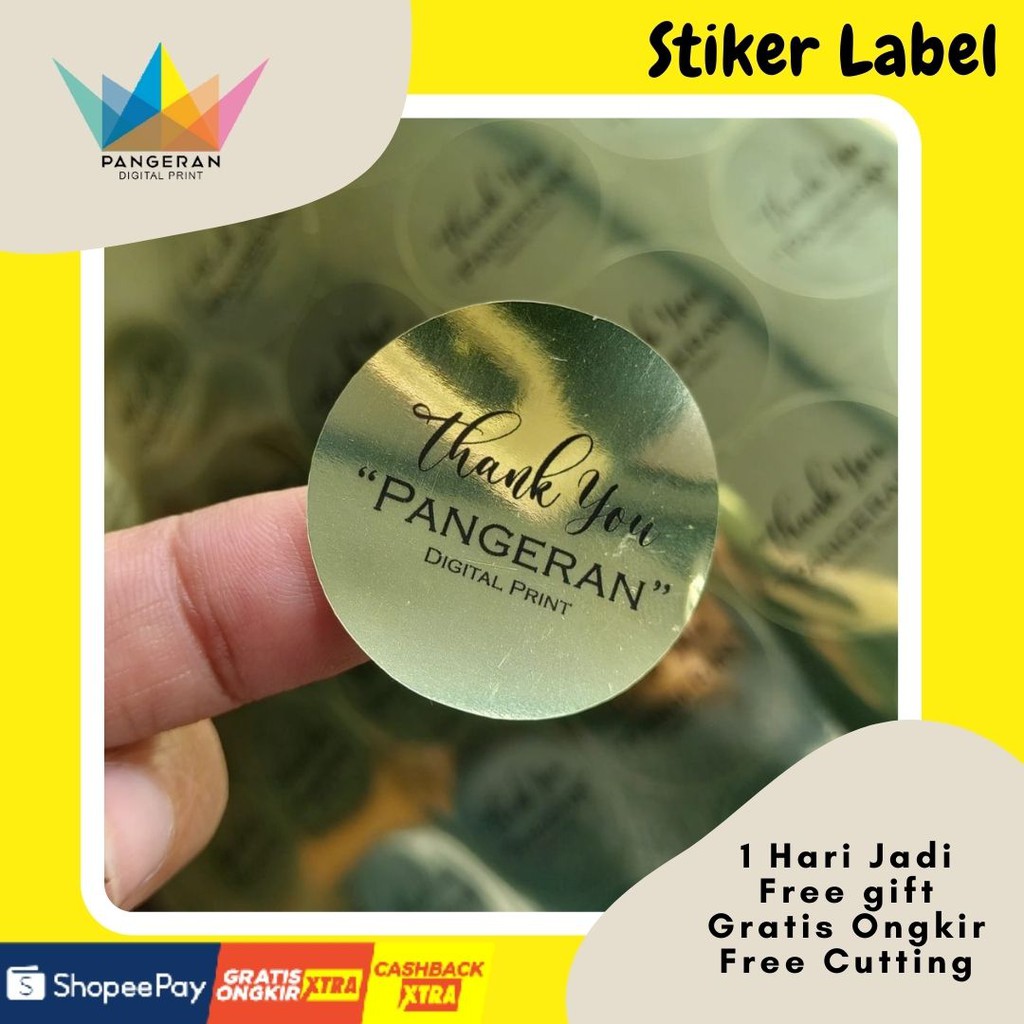 

SG Stiker Label Sticker Craft GOLD GLOSSY Thanks You Sticker Segel Product Wedding Produk Merchandis