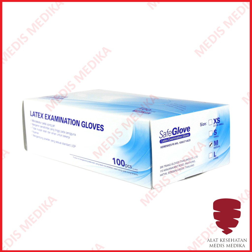 Sarung Tangan Latex S M L Safe Glove Surgery Gloves Maxter Aroma 1 Box