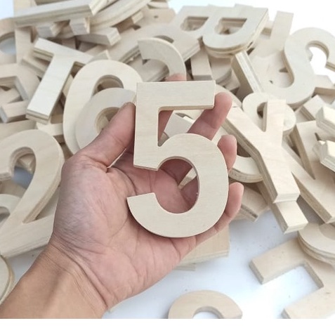 Huruf Kayu Timbul Ukuran 10cm cat duco