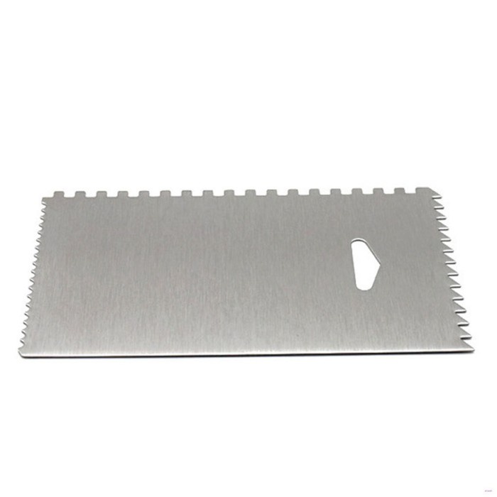 

KUE-PENGHIAS-ALAT- 15X10CM 4IN1 STAINLESS SCRAP LURUS GERIGI TEBAL DEKORASI KUE SPATULA -ALAT-