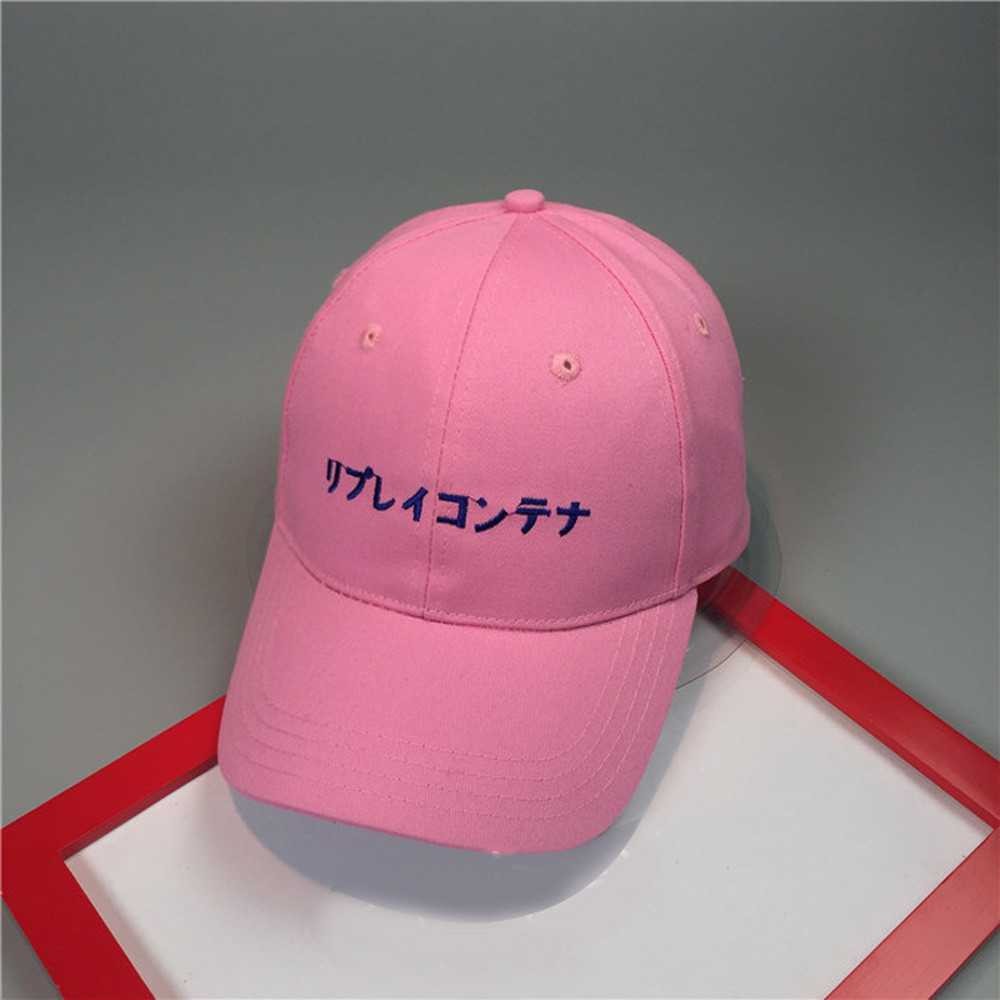 (COD) Topi Baseball Japanese Letter Katakana - Topi Polos Pria Wanita Tulisan Jepang