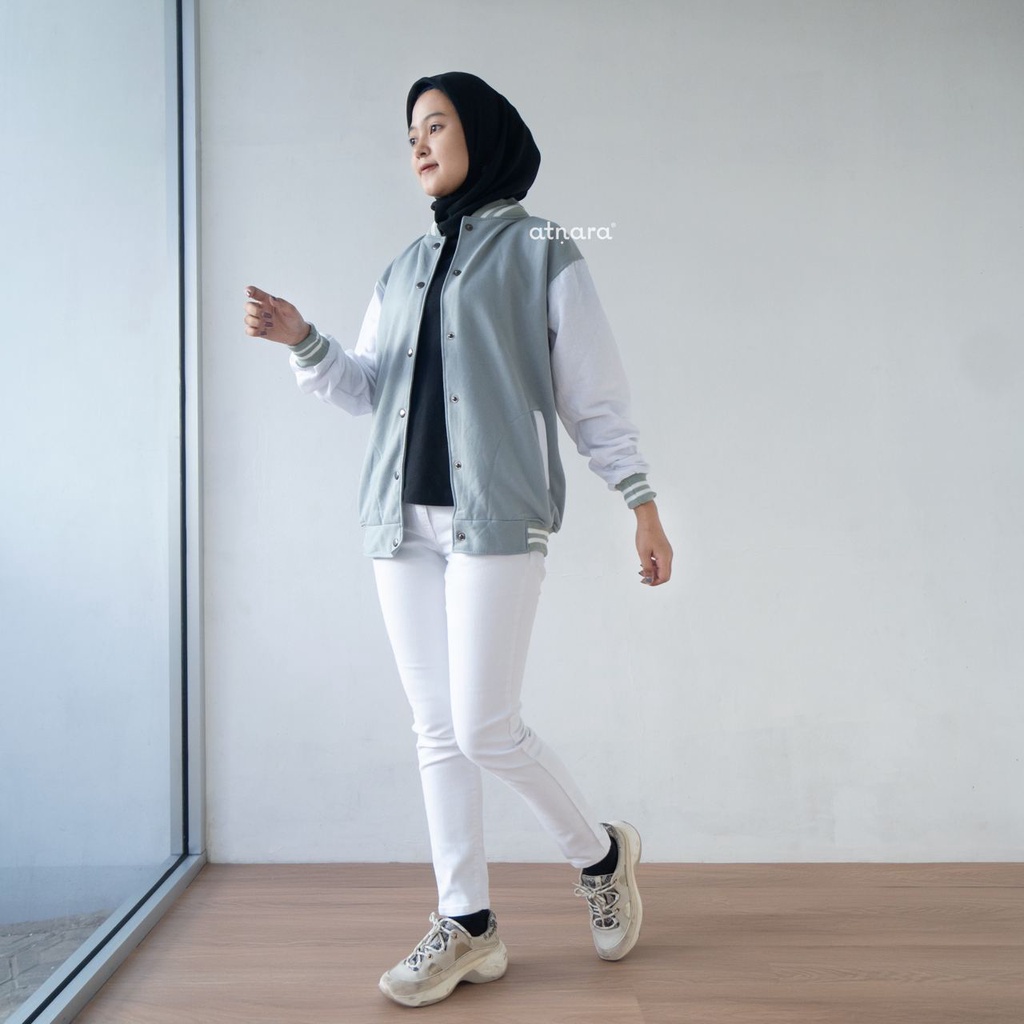 Nara Grosir - Classic Baseball Jaket l Jaket Varsity Pria dan Wanita