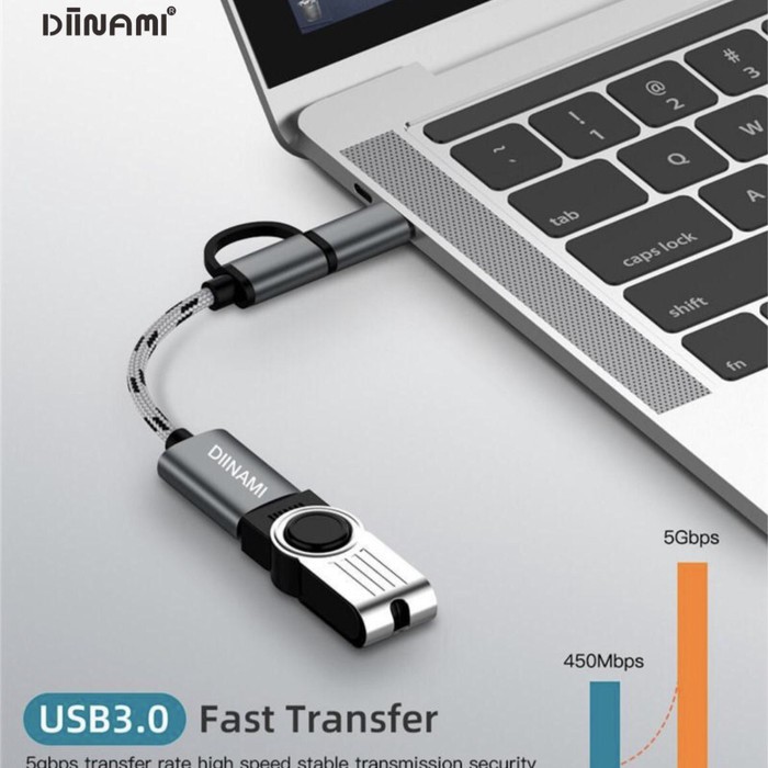 KABEL ADAPTOR OTG TYPE C MICRO USB 2 IN 1 BEST QUALITY