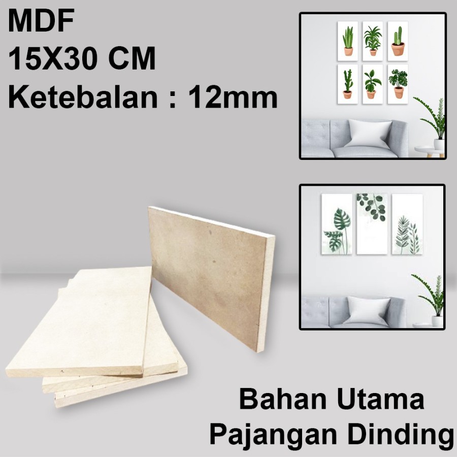 Papan Kayu MDF 12mm 8mm dan 6mm Ukuran 15cm x 30cm / Kayu Hiasan Dinding/Foto