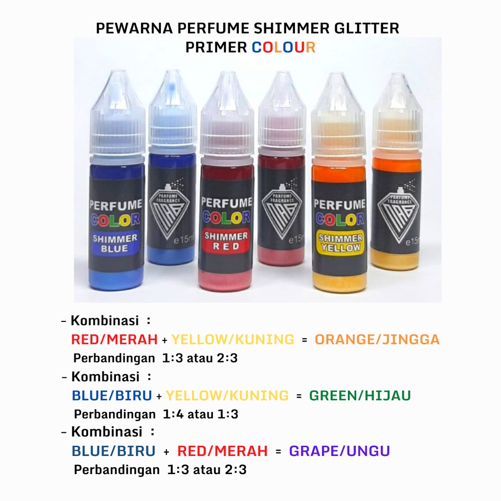 Image of Pewarna Parfum Shimmer Glitter Primer Colour Body Spray EDP & EDT #0