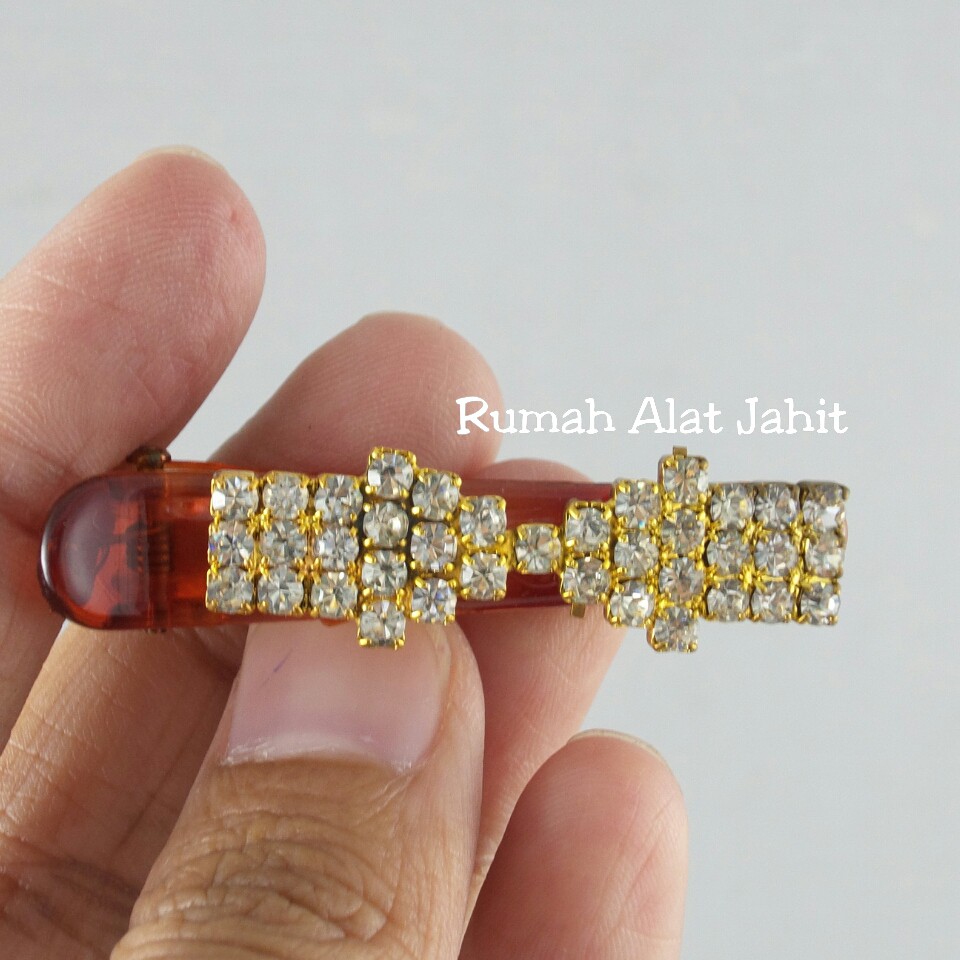 Jepit Rambut / Hair Clip Permata Baris Panah 4.5cm (sepasang)