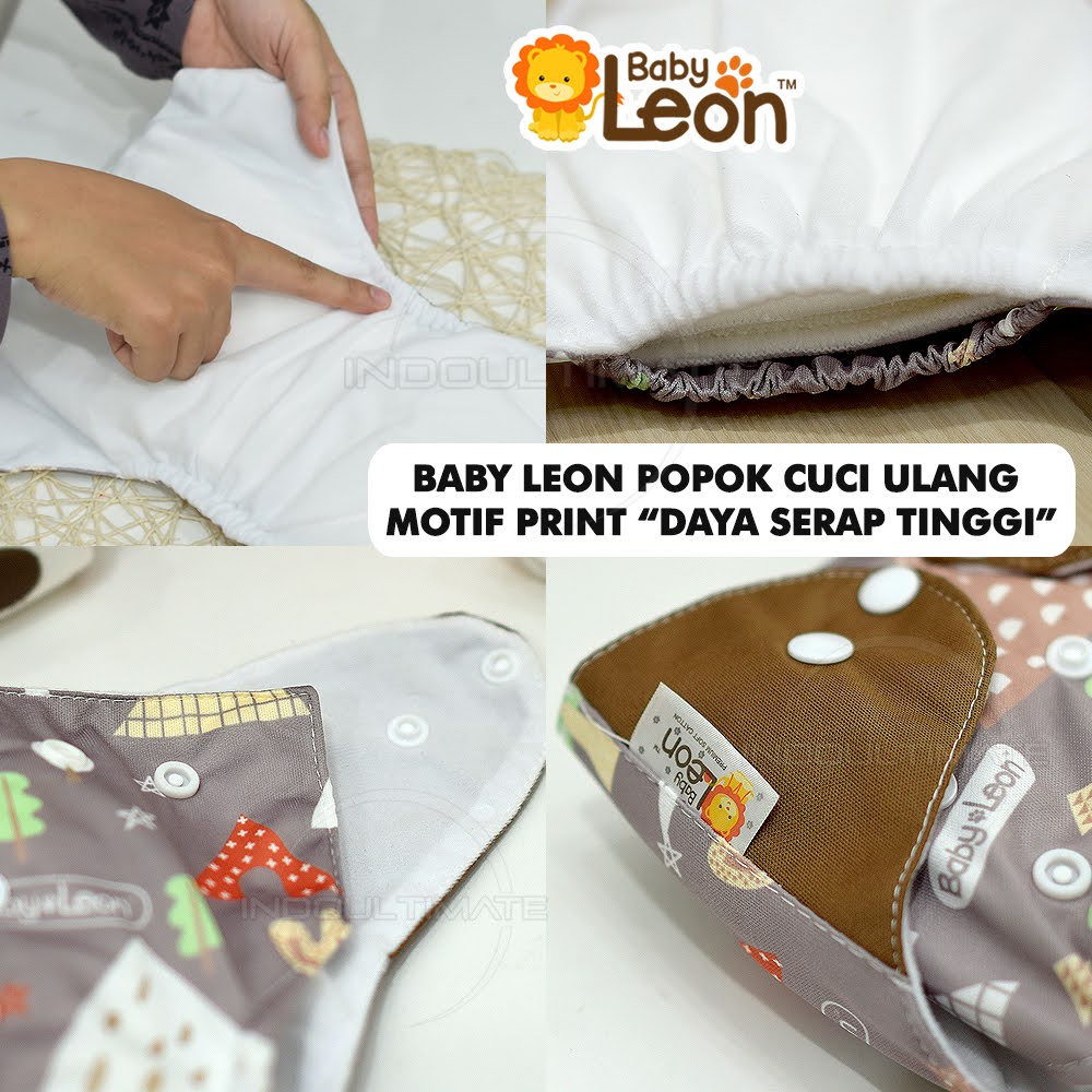 Clodi Jumbo XL-Reguler Size Popok Bayi Cloth Diaper BABY LEON Clodi Kain Cuci Ulang Baru Lahir New born Murah Clodi Bayi Popok Kain Celana Baru Lahir New Born