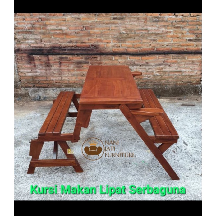 kursi magic lipat /  kursi cafe lipat /kursi makan kayu jati / kursi taman