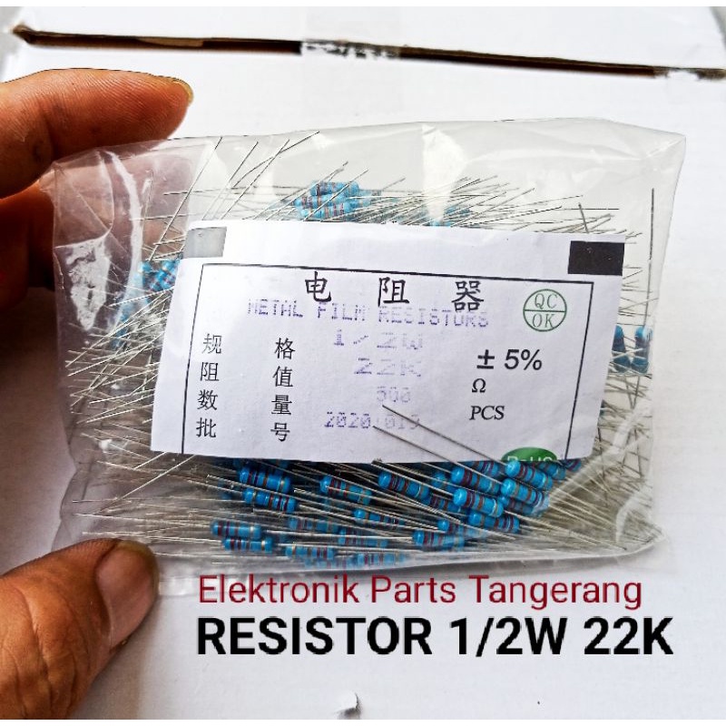 (10 Buah) RESISTOR 1/2 WATT 22K OHM RESISTOR 1/2W 22K OHM RESISTOR 1/2WATT 22K OHM