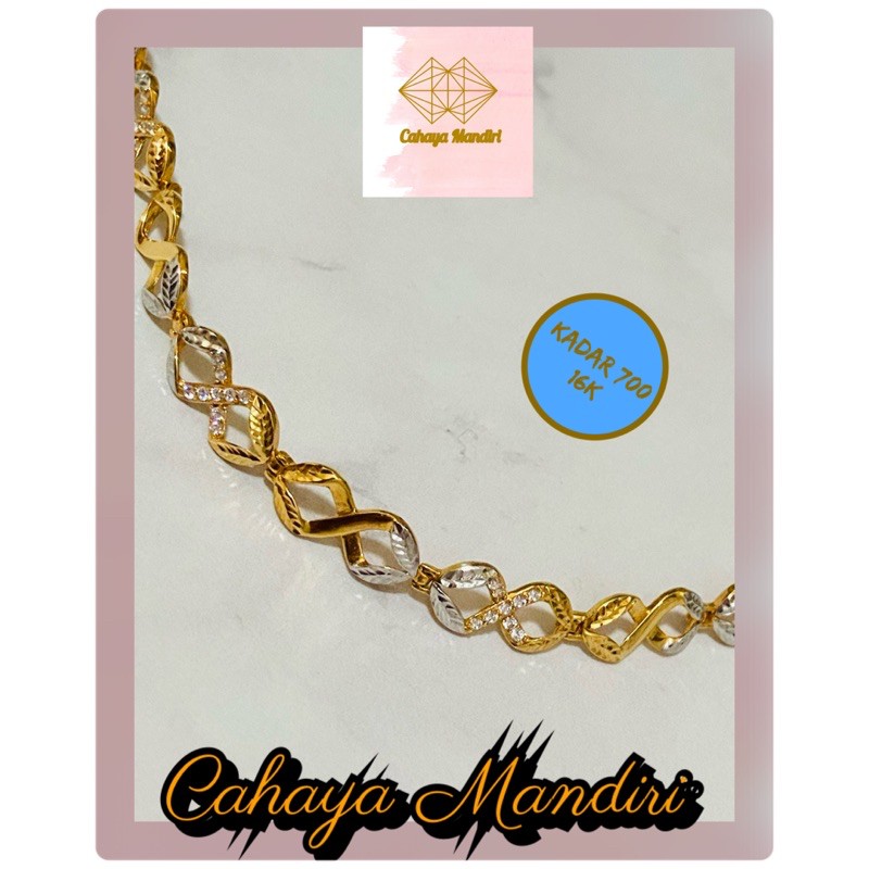 Gelang emas kadar  700 (16K) Berat +/- 7,07 gram