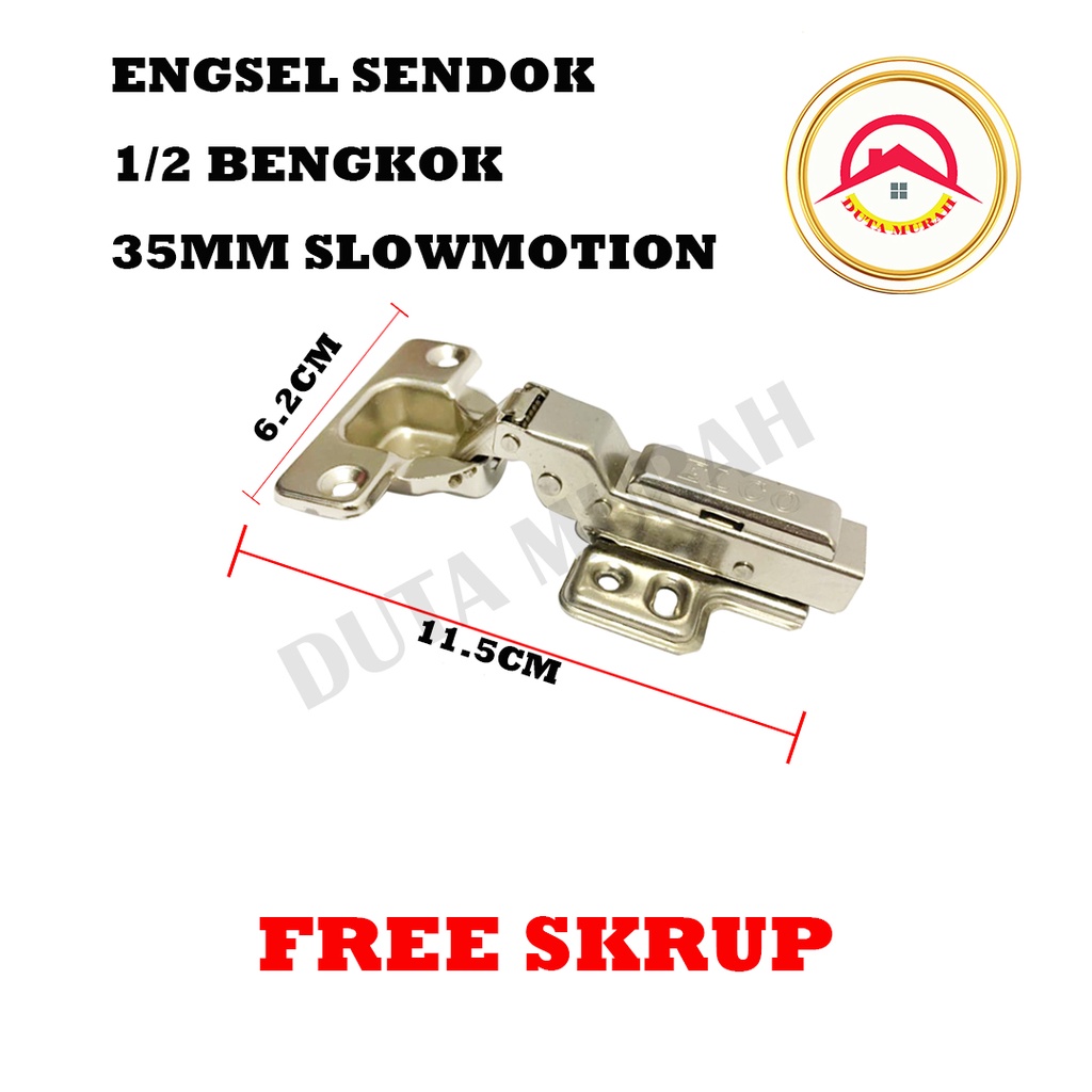 Engsel Sendok Slow Motion 35 mm Klip-On AP 4 EKN isi 1 set (2 pcs).