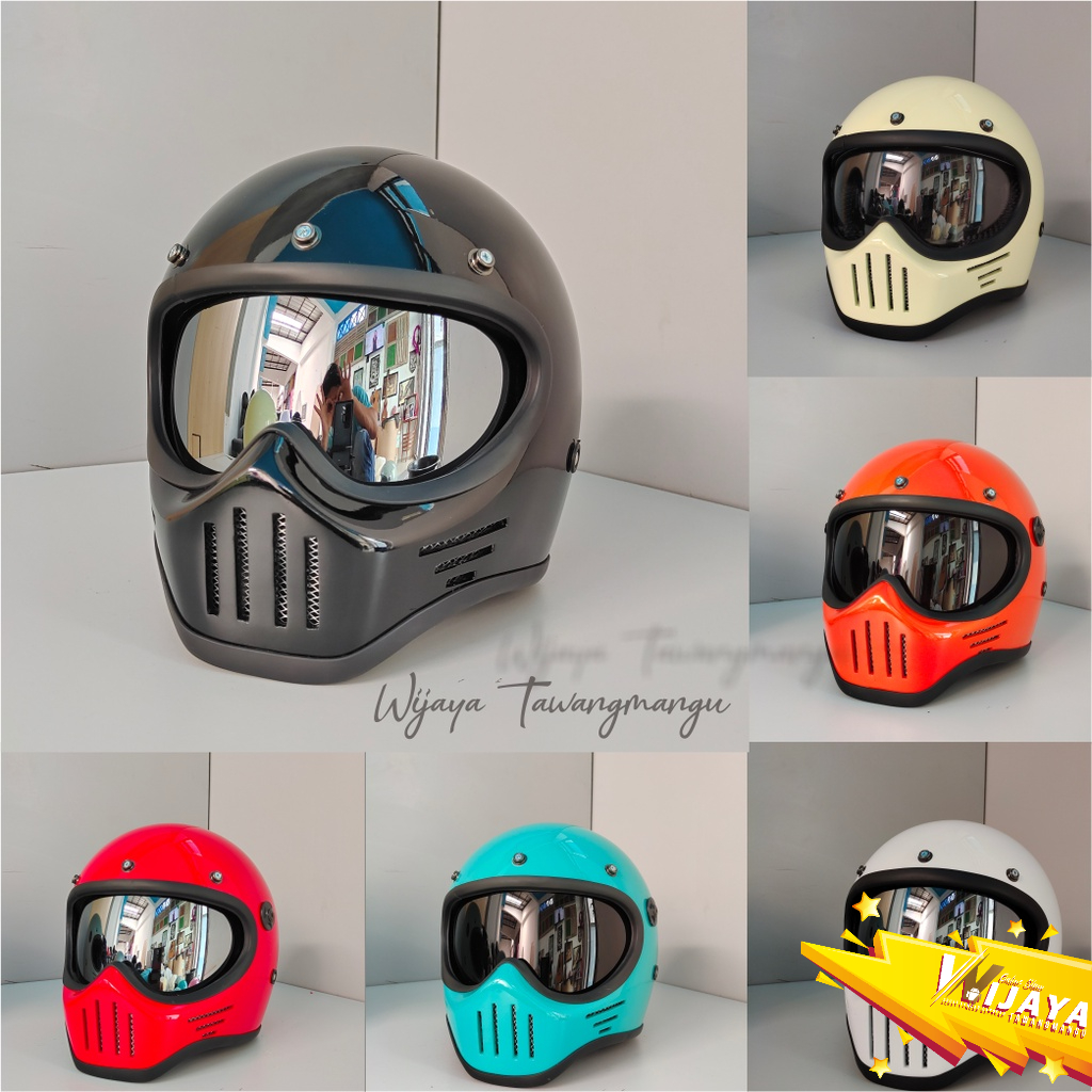 Helm Custom M30 Helem Custom Cakil Helem Custom Retro Helem Japstyle Helem Vespa Helem Custom Kaca Dalam Helm Full Face