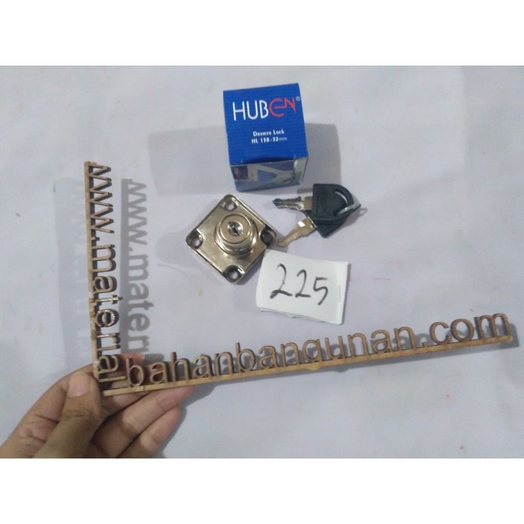 kunci laci huben 32 mm cam lock konci lemari kayu patok gembok kecil