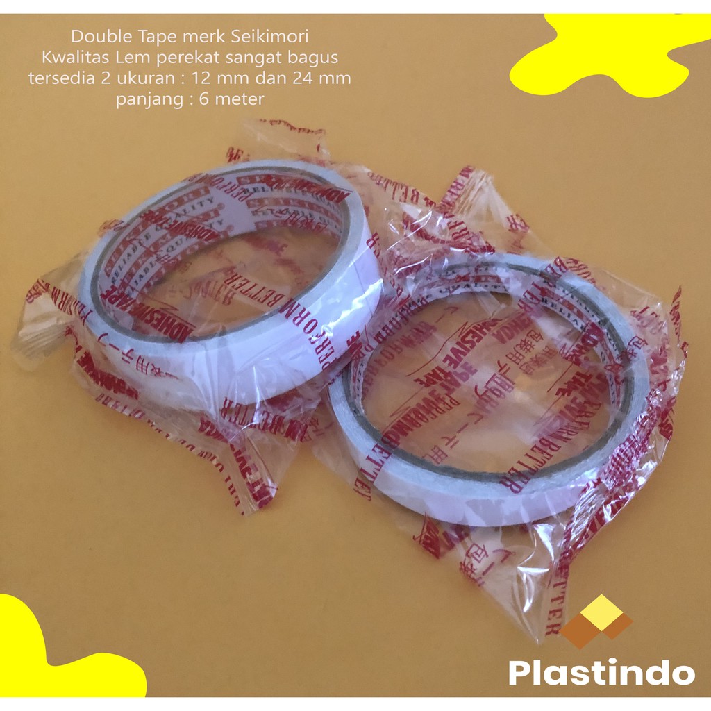 

Double Tape Seikimori | Isolasi bolak balik | Isolasi Double Tape | Isolasi Double