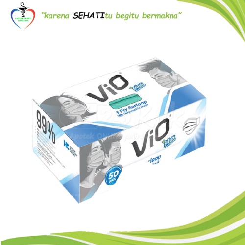 MASKER MEDIS VIO 3PLY EARLOOP CANTOLAN MASK STERIL PER BOX