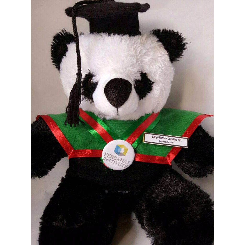 Boneka Wisuda Panda Terlaris + Gratis Pakaging Cantik &amp; Lucu