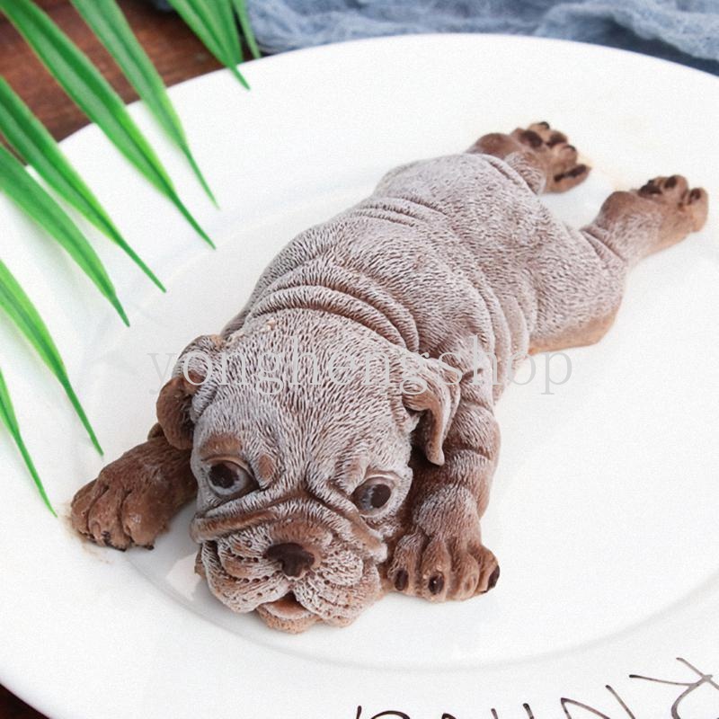 Cetakan Jelly Pudding Kue Bentuk Anjing 3d Bahan Silikon Untuk Dekorasi Pesta