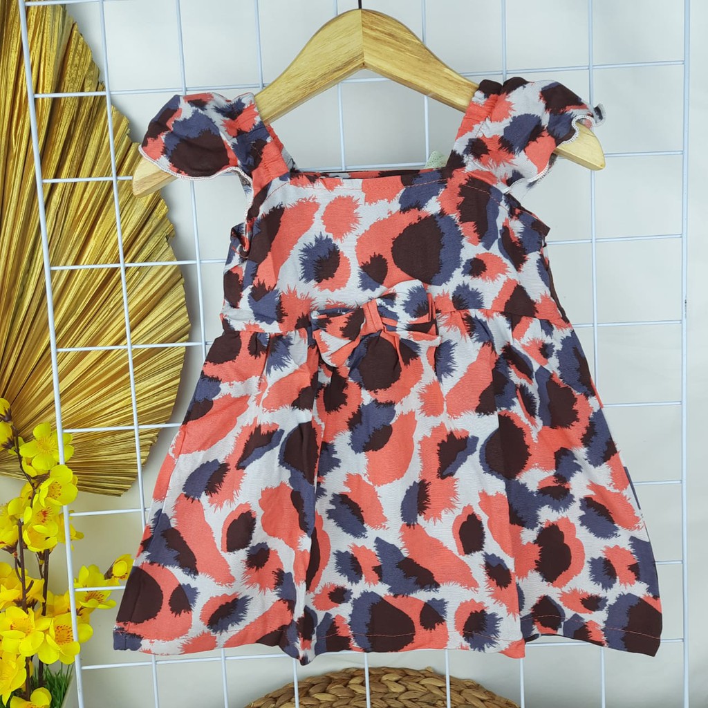 DRESS BONET 6-24 BULAN ANAK PEREMPUAN FREE BANDANA