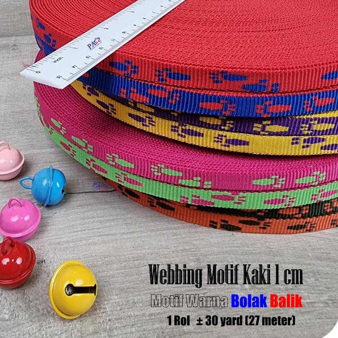 ✭ Webbing Motif 1 cm M10B isi 30 Yard ♡