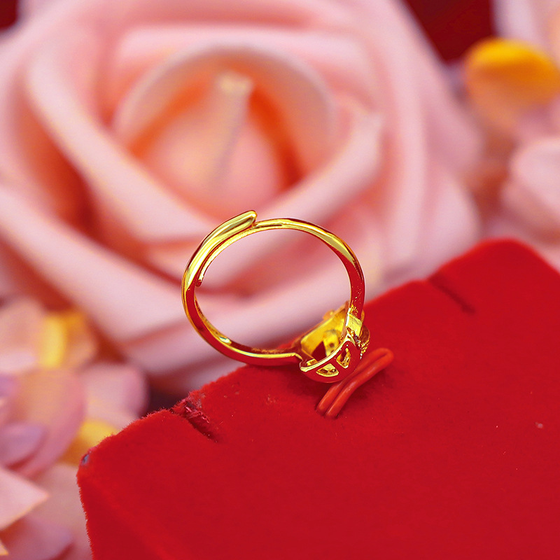 Cincin Bentuk Mahkota Warna emas Untuk Wanita