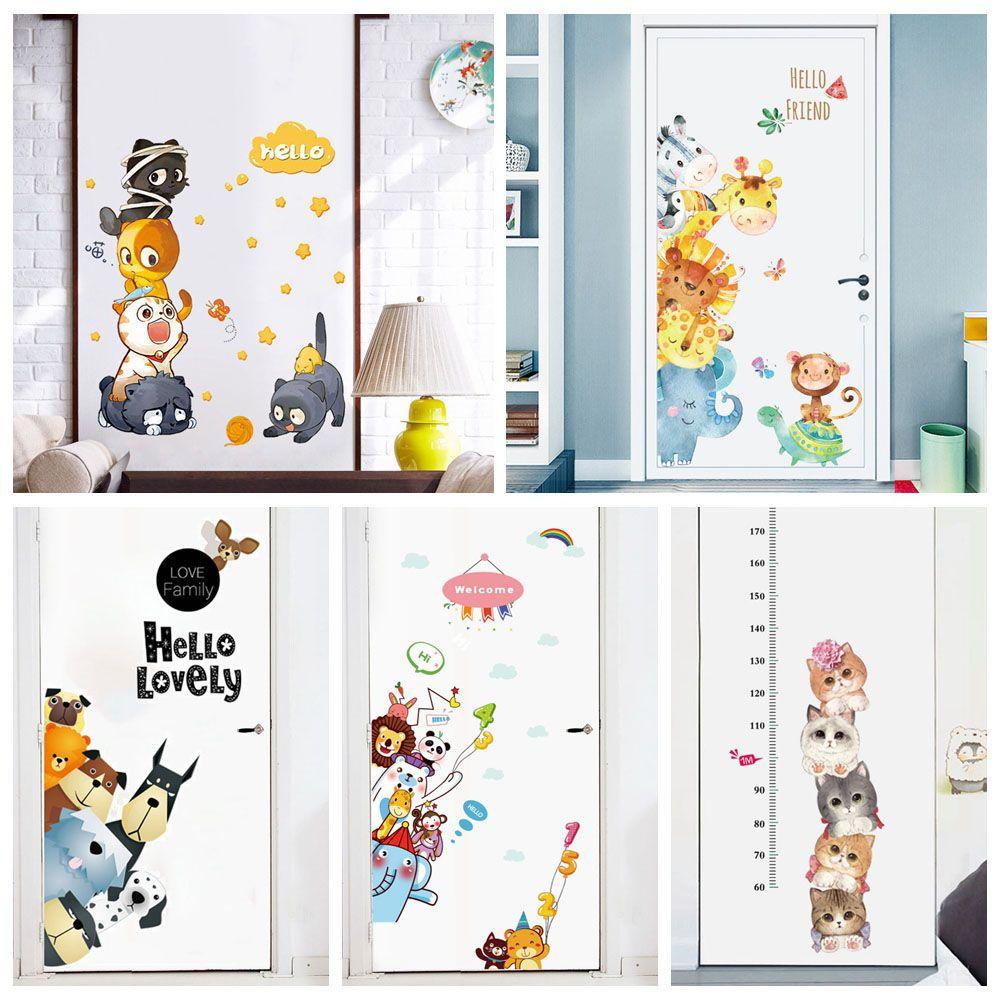 Nanas Pintu Decals DIY Dekorasi Rumah Lemari Menghiasi Nursery Ornamen Motif Kartun Hewan