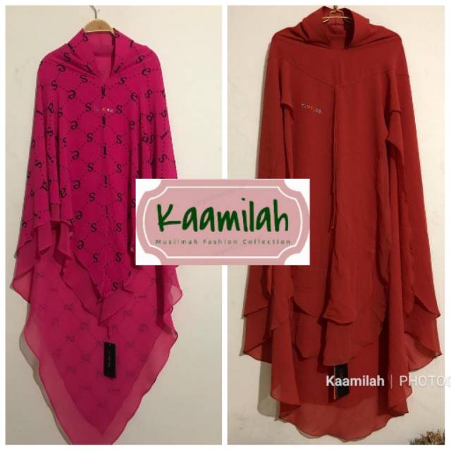 Bundling Khimar SiSeSa - BERKHA SHOCKING PINK x LONG ATHIFAH TERRACOTTA