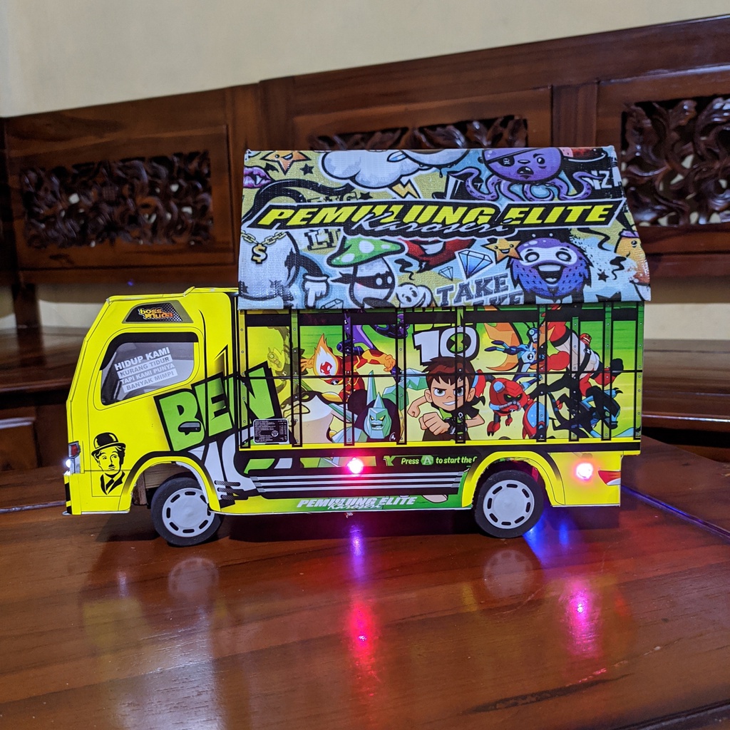 PROMO MINIATUR TRUK MURAH TRUK OLENG LAMPU TERPAL BISA BELOK MAINAN ANAK TAWAKAL PUTIH 5 KADO ULANG TAHUN ANAK ANAK TERLARIS DAN TERMURAH HOBI VEHICLE MODEL MOBILAN REMOT KAYU RODA DIECAST TAMIYA