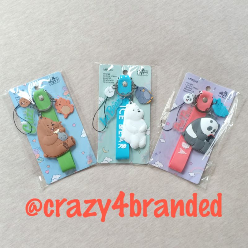 Miniso × We Bare Bears 2022 & We Baby Bears 2023 Phone Charm Strap
