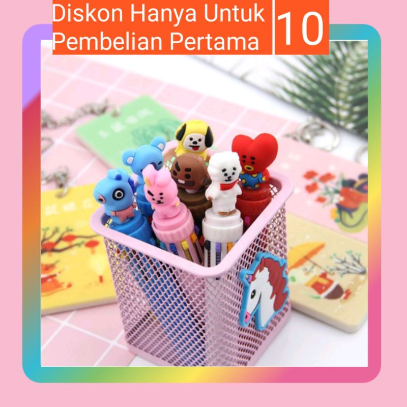 

Nubbs - BISA COD - PN01 Pulpen Karakter 10 Warna Ballpoint Alat Tulis Pena Kpop Murah Import