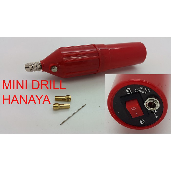 Bor mini drill set hanaya alat bor mini pcb 12 volt v