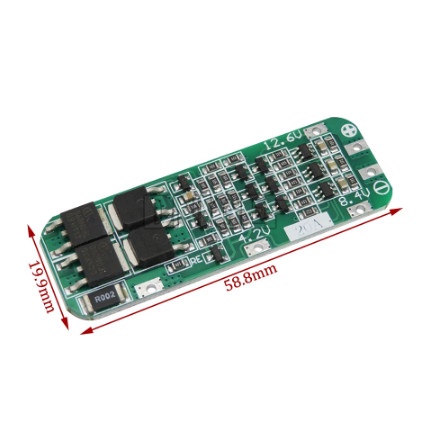 Modul PCB BMS 3S 20A 12V Pack Balance Lithium Baterai Li-ion 18650