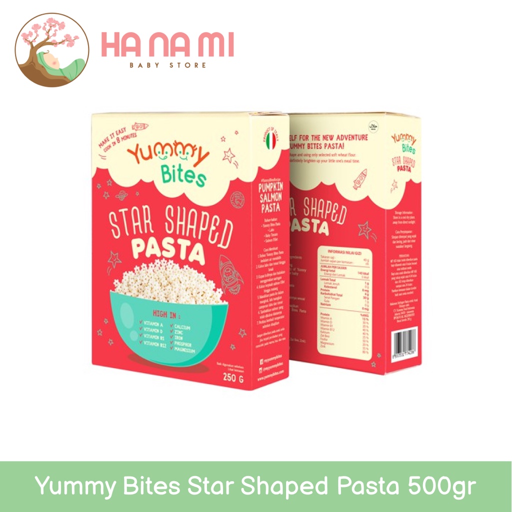 Yummy Bites Star Shaped Pasta Bayi 250gr