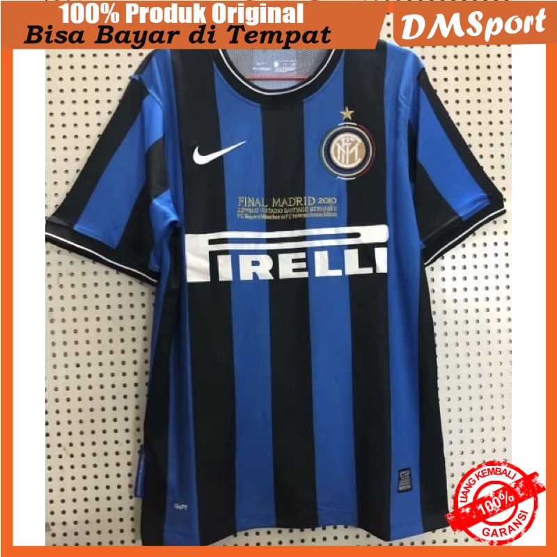 JERSEY RETRO INTER MILAN HOME FINAL UCL 2010 GRADE ORIGINAL ASLI IMPORT