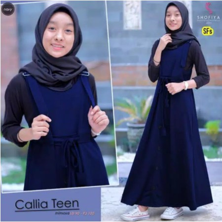 CALLIA TEEN KIDS OVERALL Baju Overal Remaja Muslim Terbaru 2021 Model Baju Pesta Wanita kekinian